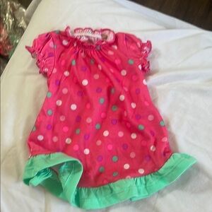 Polka Dot Kids Shirt - Pink and Green